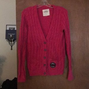 Pink Hollister Cardigan